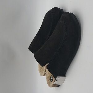 1045- Zara Men's Suede Slippers Black Color Size 10 NWT